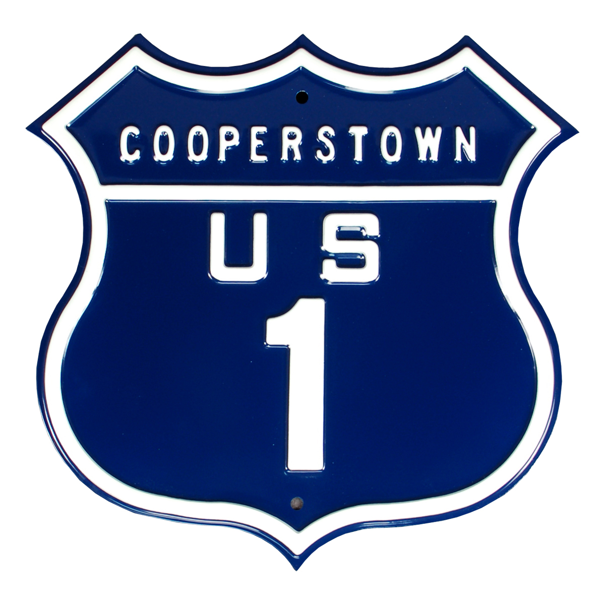 33013 Cooperstown & US & 1 Route Street Sign