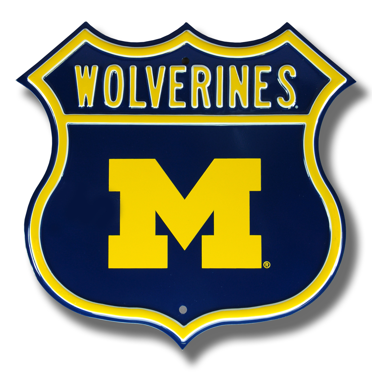 Picture of Authentic Street Signs 33125 Wolverines M Logo Route Street Sign