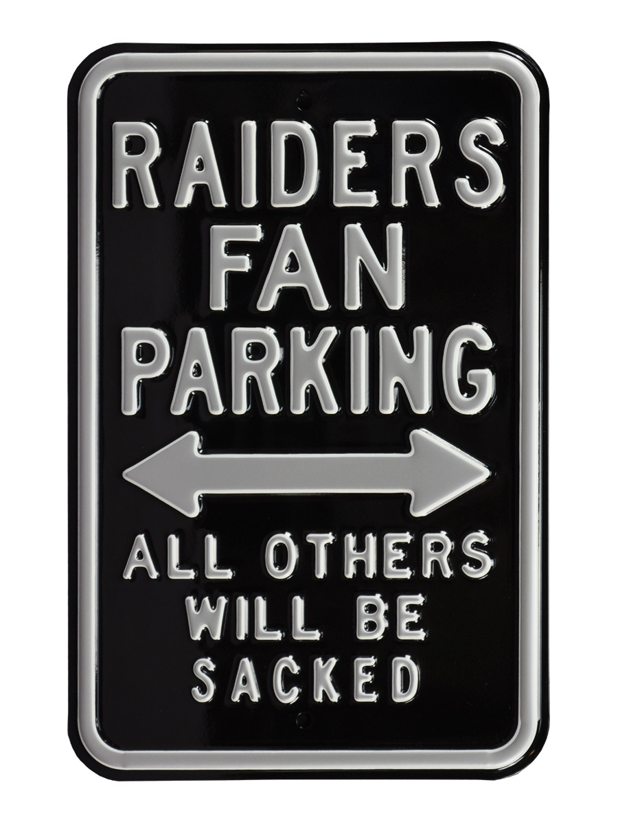 Picture of Authentic Street Signs 35108 Raiders & Sacked Parking Sign