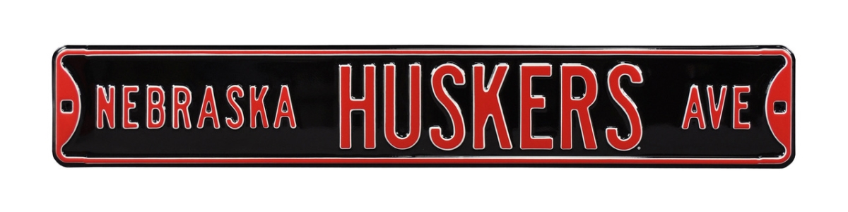 Picture of Authentic Street Signs 70001 Nebraska Huskers Avenue Black Street Sign