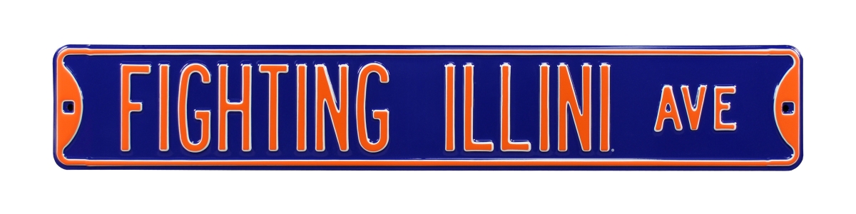 Picture of Authentic Street Signs 70002 Fighting Illini Avenue Navy Street Sign