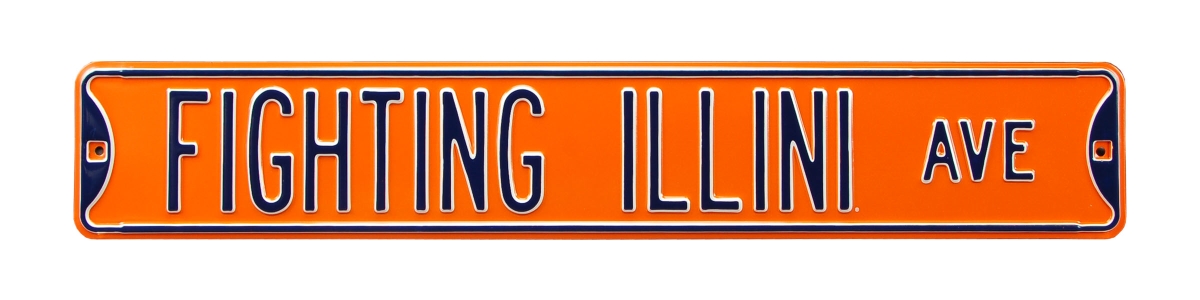 Picture of Authentic Street Signs 70044 Fighting Illini Avenue Orange Street Sign