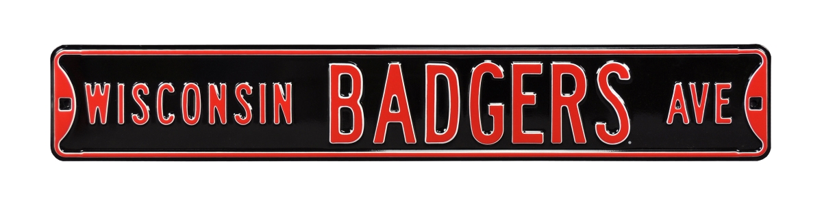 Picture of Authentic Street Signs 70051 Wisconsin Badgers Avenue Black Street Sign