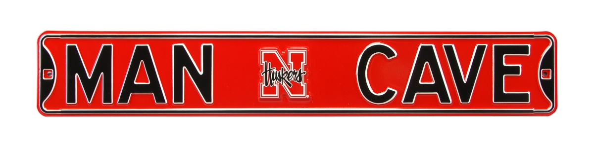 Picture of Authentic Street Signs 70292 Huskers Man Cave Street Sign