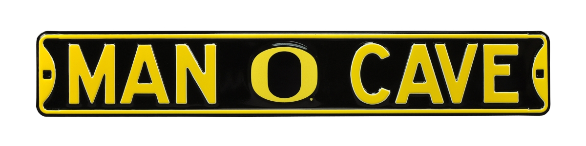 Picture of Authentic Street Signs 70408 Oregon Ducks Black Man Cave Street Sign