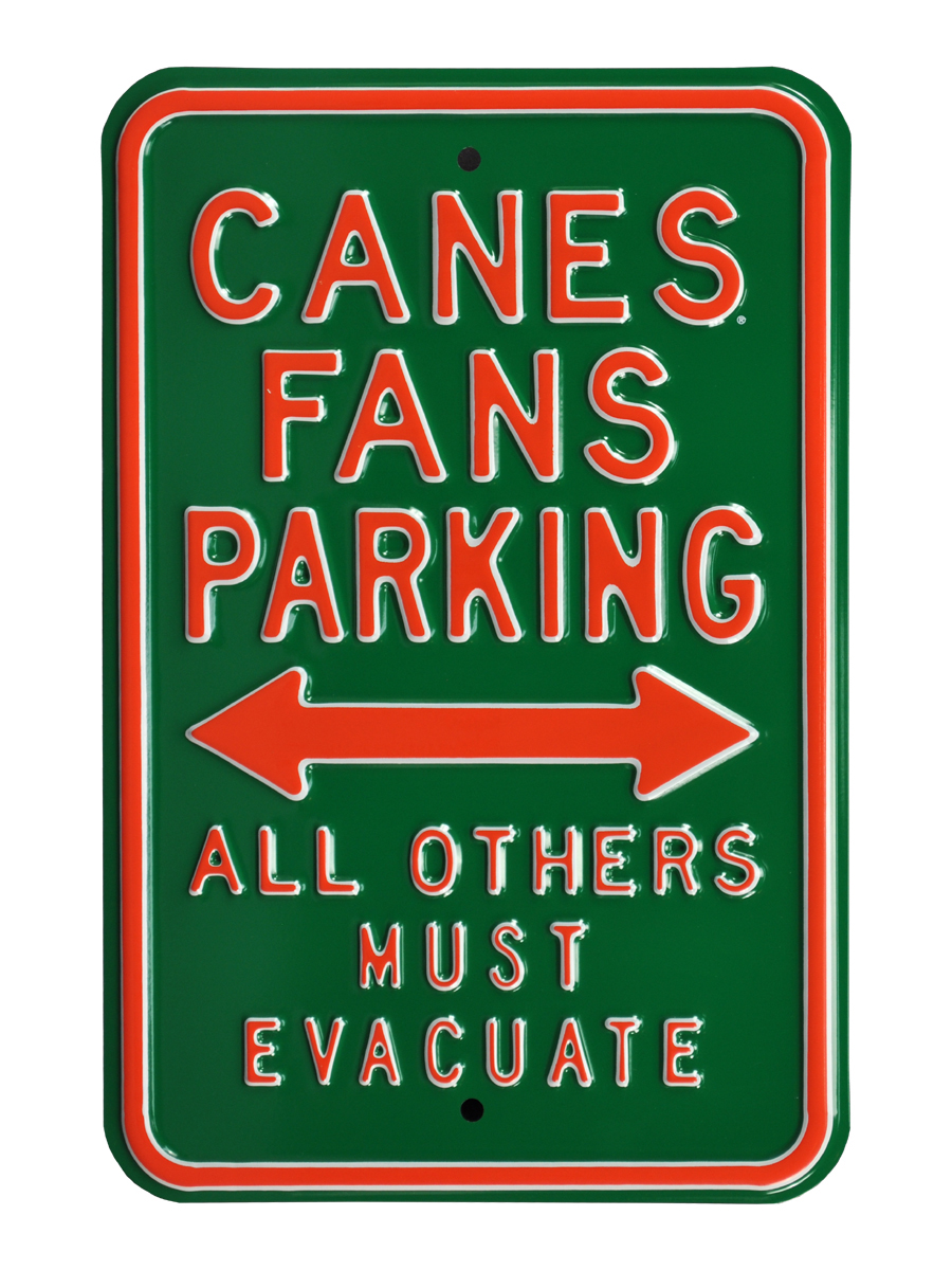 Picture of Authentic Street Signs 71033 Canes & Must & Evacuate Miami Street Sign