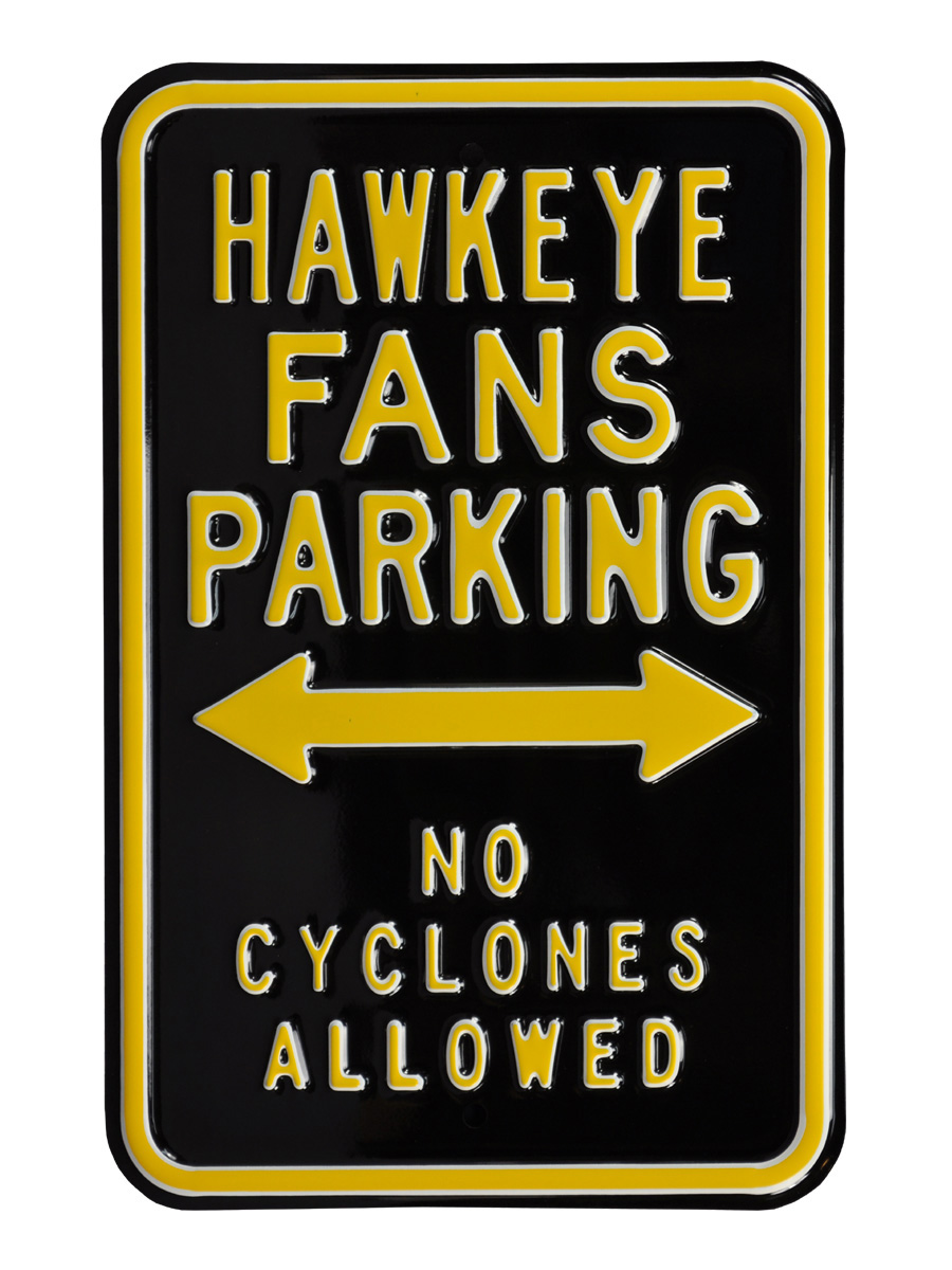 Picture of Authentic Street Signs 71035 Hawkeye & No & Cyclones & Allowed Street Sign