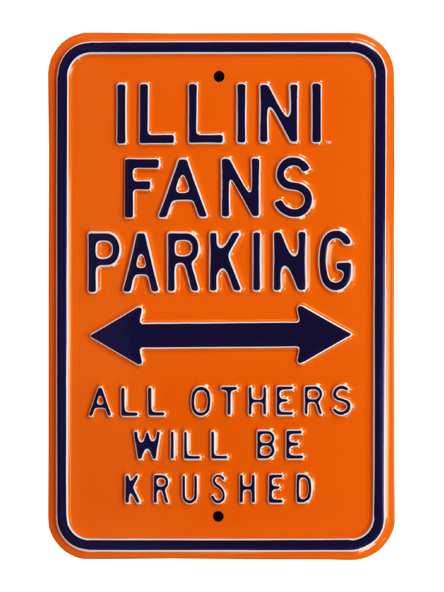 Picture of Authentic Street Signs 71041 Illini & Fans & All Others & Krushed Street Sign