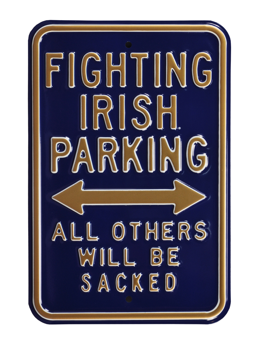 Picture of Authentic Street Signs 71045 Fighting Irish Parking Sign