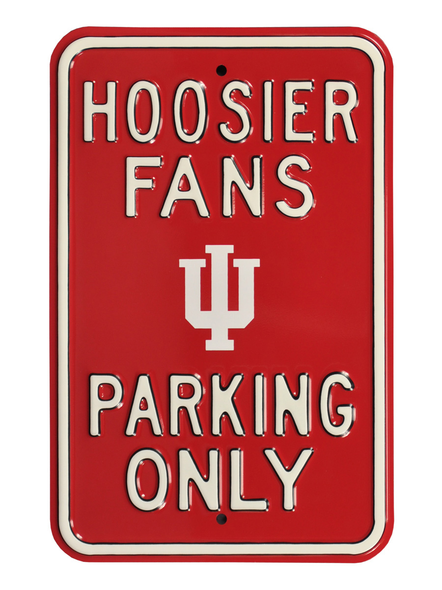 Picture of Authentic Street Signs 71060 Hoosier Fans Parking Iu Logo