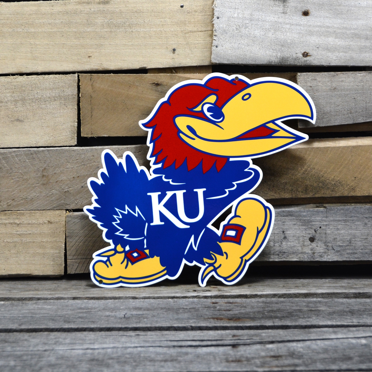 Picture of Authentic Street Signs 90034 12 in. Kansas Jayhawks Steel Logo