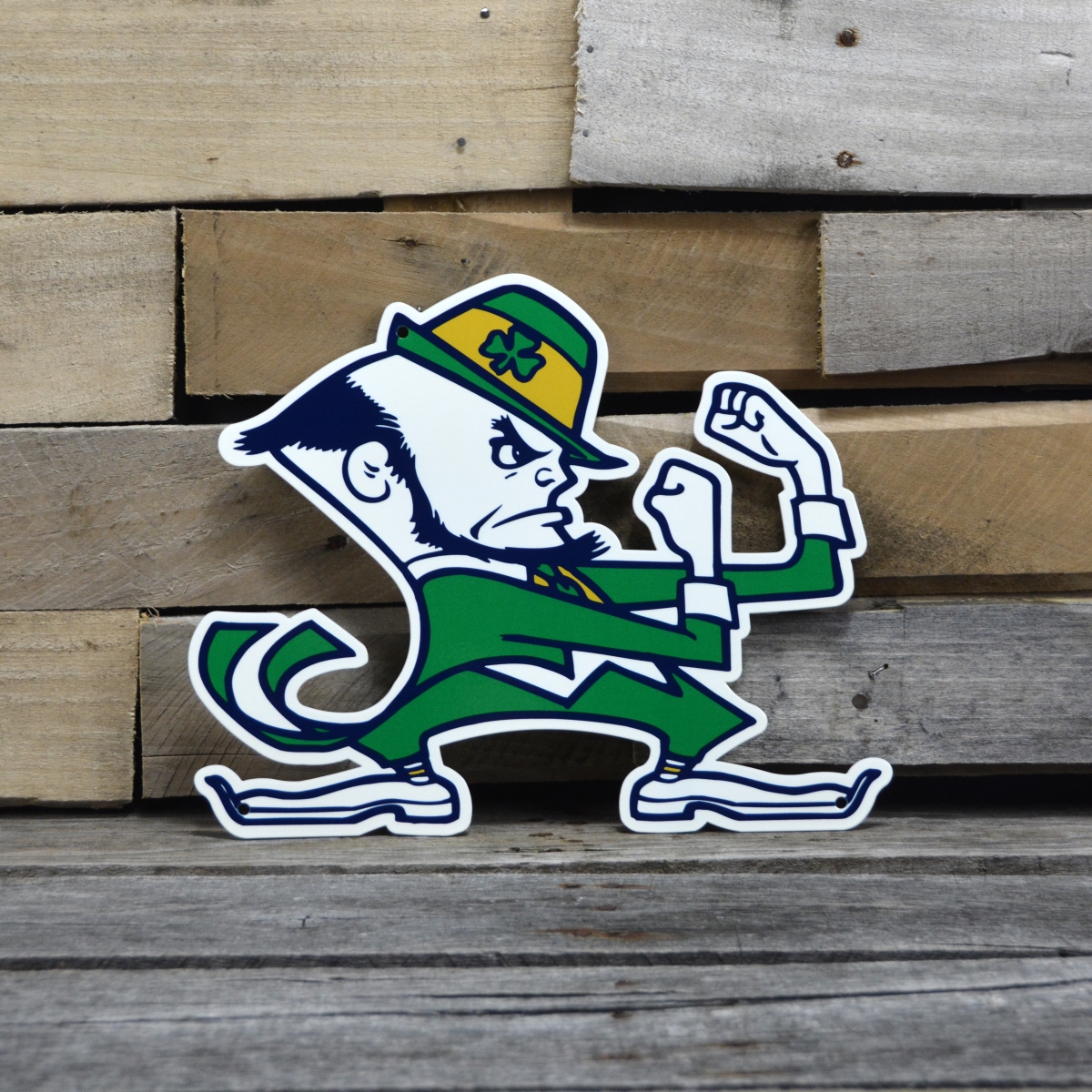 Picture of Authentic Street Signs 90040 12 in. Notre Dame Leprechaun Steel Logo