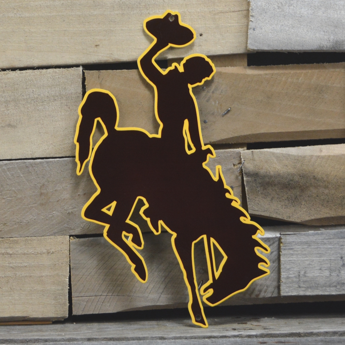 Picture of Authentic Street Signs 90047 12 in. Wyoming Cowboys Primary Steel Logo