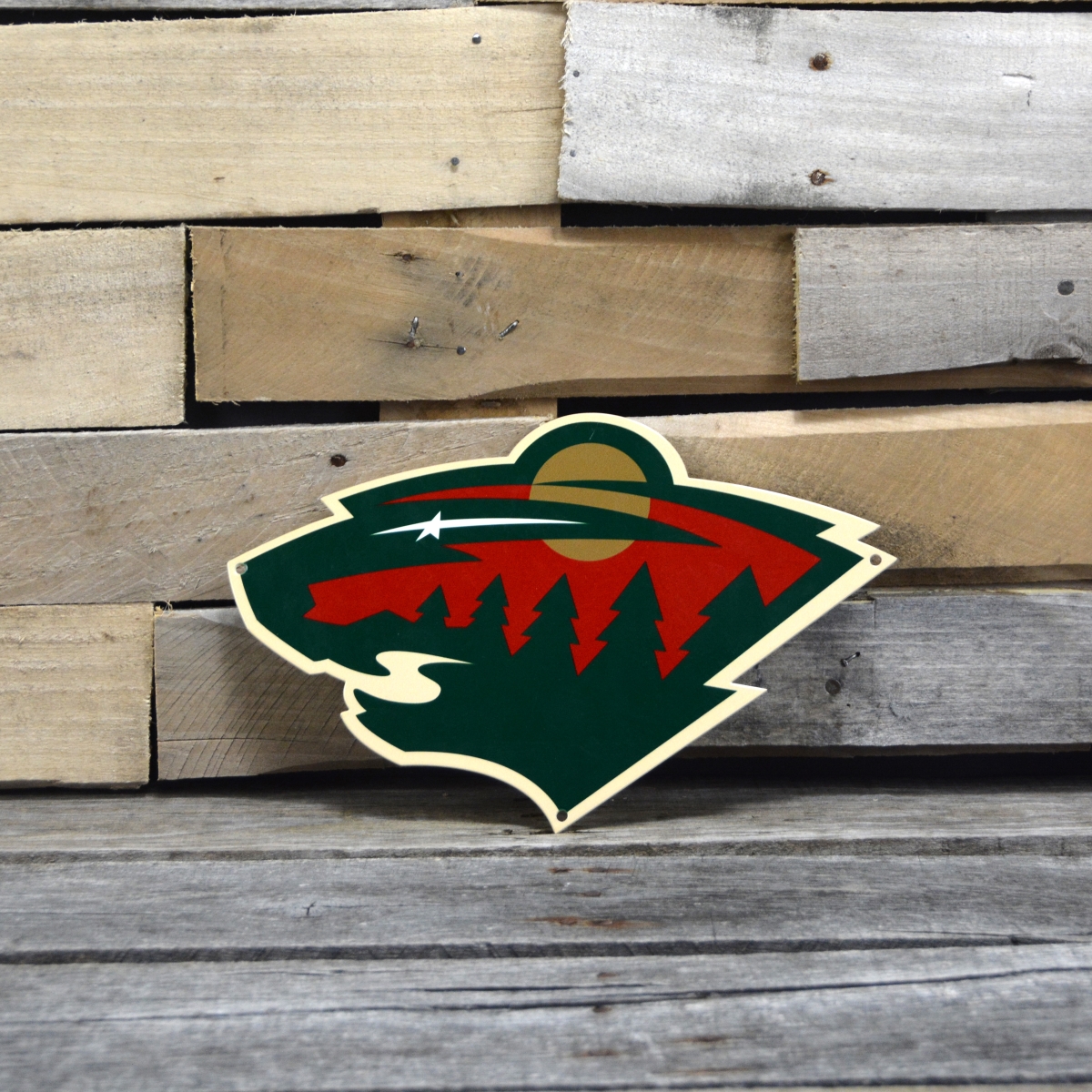 Picture of Authentic Street Signs 90213 12 in. Minnesota Wild Steel Logo