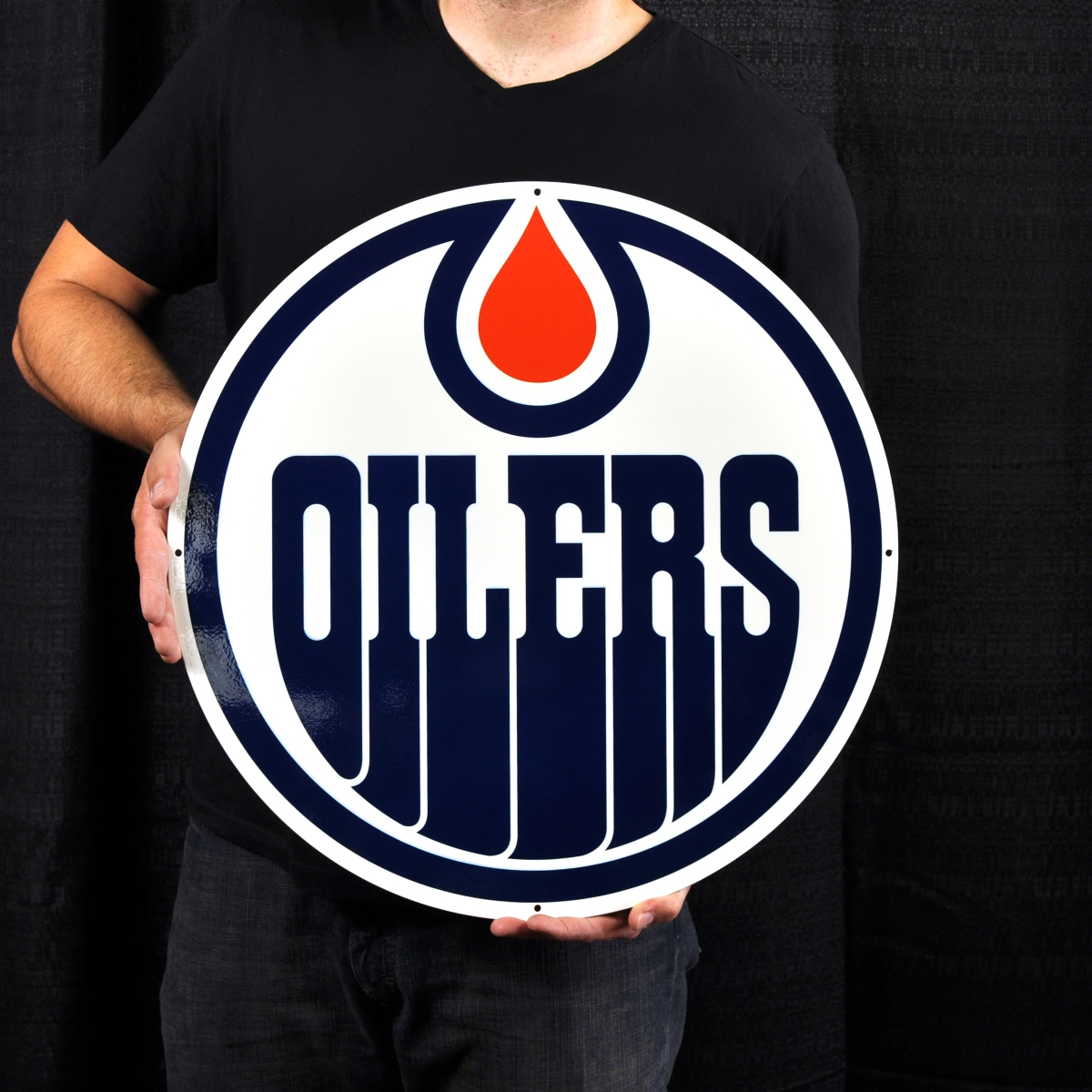 Picture of Authentic Street Signs 90260 24 in. Edmonton Oilers Steel Logo