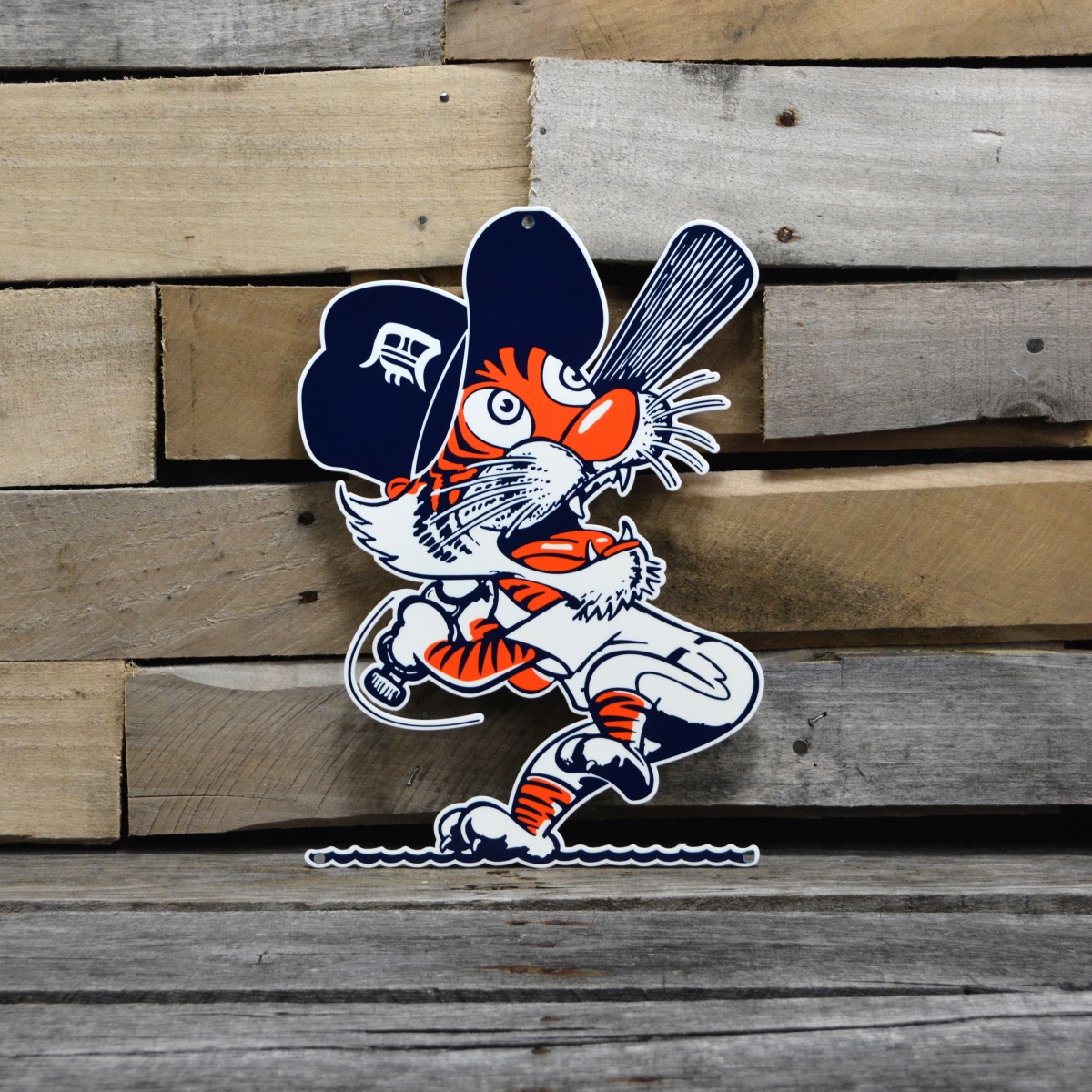 94020 12 in. Tigers Swinging Kitty Steel Logo