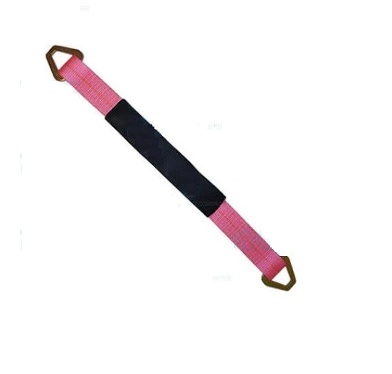 2 x 48 in. Axle Straps with Abrasive Sleeve & Delta Ring, Pink - 20 Piece