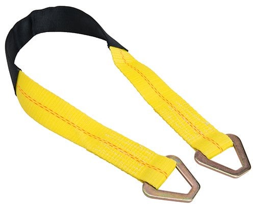 RT41A-48M18-Y-C-12 2 x 48 in. Axle Straps with Abrasive Sleeve & Delta Ring, Yellow - 12 Piece