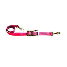 2 in. x 10 ft. Combo Ratchet & Axle Strap with Twist Hook & Adjustable Axle Strap, Pink - 8 Piece
