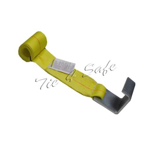 4 in. x 5 ft. Container Winch Straps for Roll Off the Truck, Yellow - 2 Piece