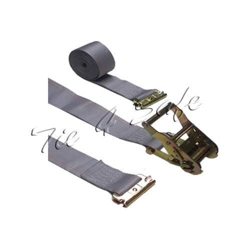 RT06-16M23G-10 2 in. x 16 ft. Logistics Straps with Ratchet with E-Fittings - Grey, 10 Piece