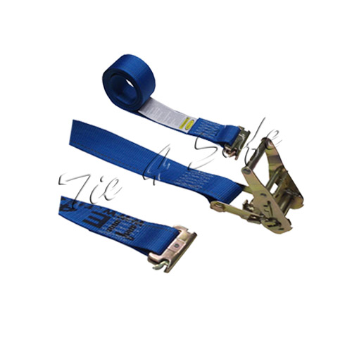 RT06-20M23B-8 2 in. x 20 ft. Logistics Straps with Ratchet with E-Fittings - Blue, 6 Piece