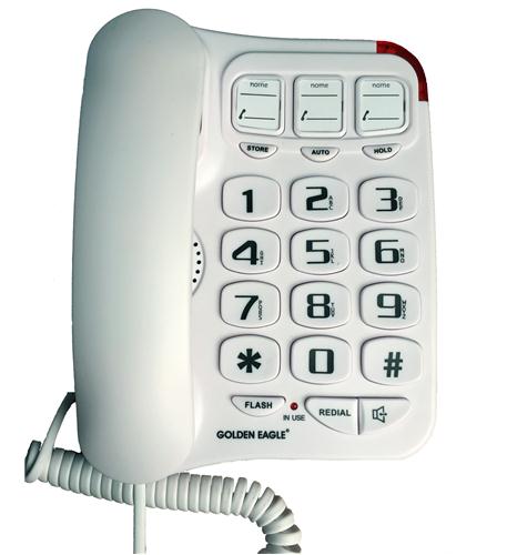 Picture of Teledynamics GO-GEE3104WH Big Button Phone with Speakerphone - White