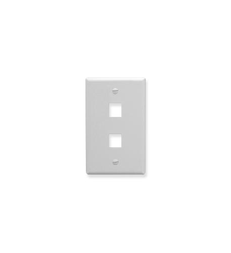 Picture of Teledynamics ICC-IC107LF2WH ÿSingle Gang Faceplate - 2 x Sockets 1-Gang - White