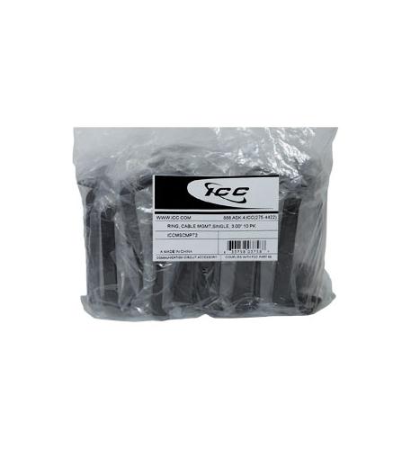 ICC-ICCMSCMPT2 3 in. Ring Cable Management - Pack of 10