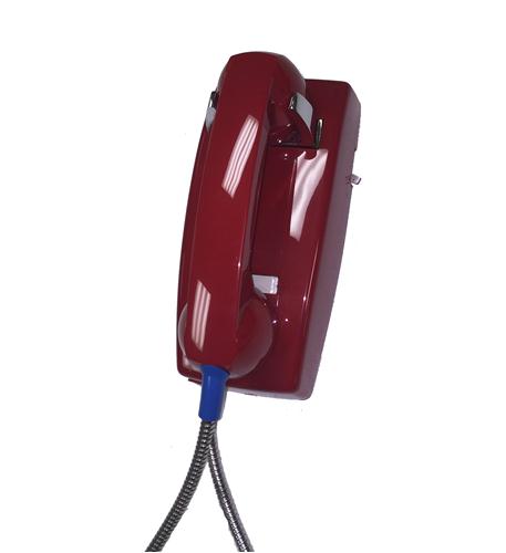 ITT-2554-AHCNDL-RD Wall Phone with Metal Cradle - Red