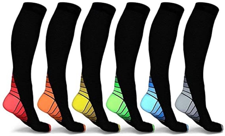20-30 MmHg DXT Multi Compression Circulation Boosting Socks - Small & Medium - Pack of 6