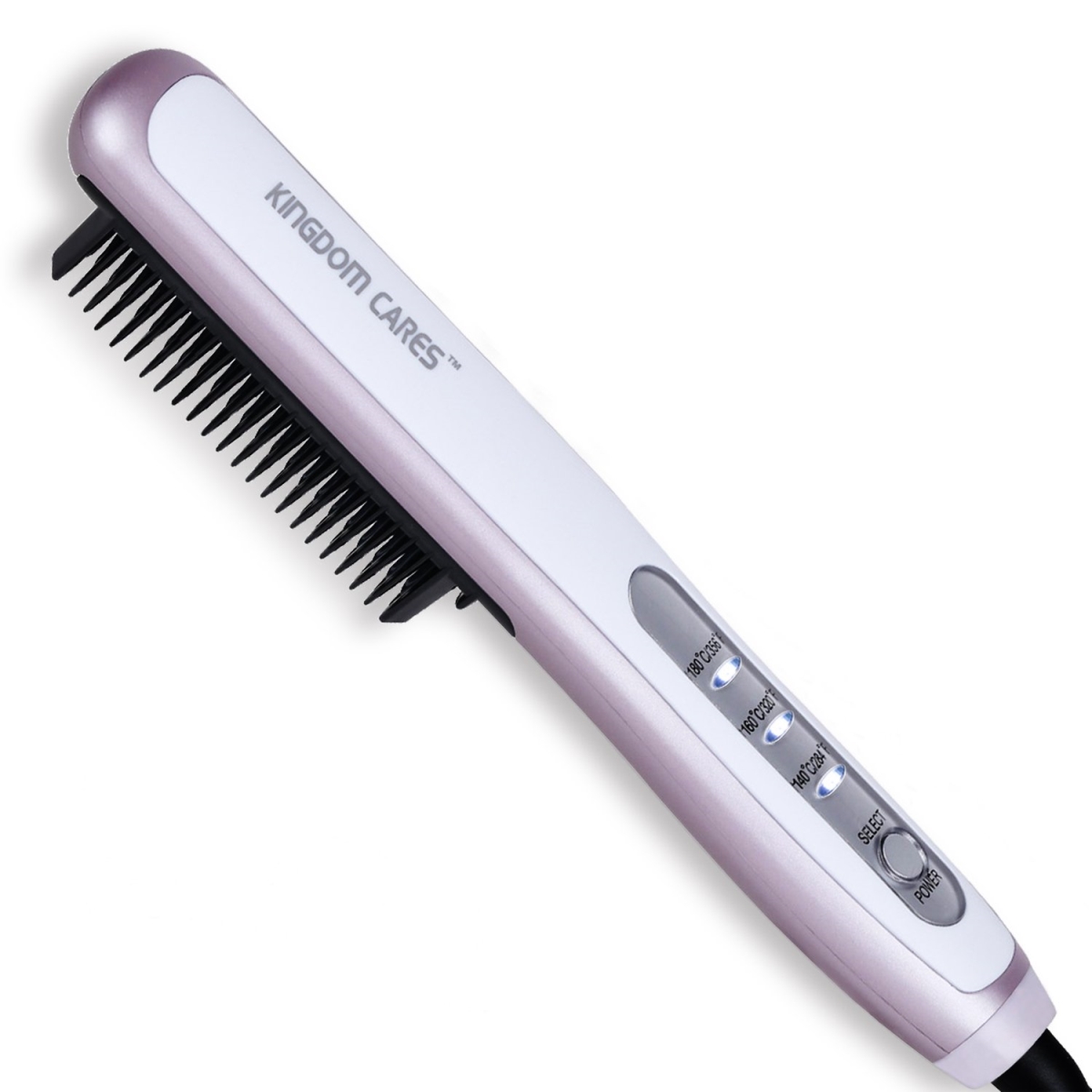 Picture of Dr Pillow BK3493 PTC Faster Heating Styler Kingdomcares Hair Straightener Brush, Purple