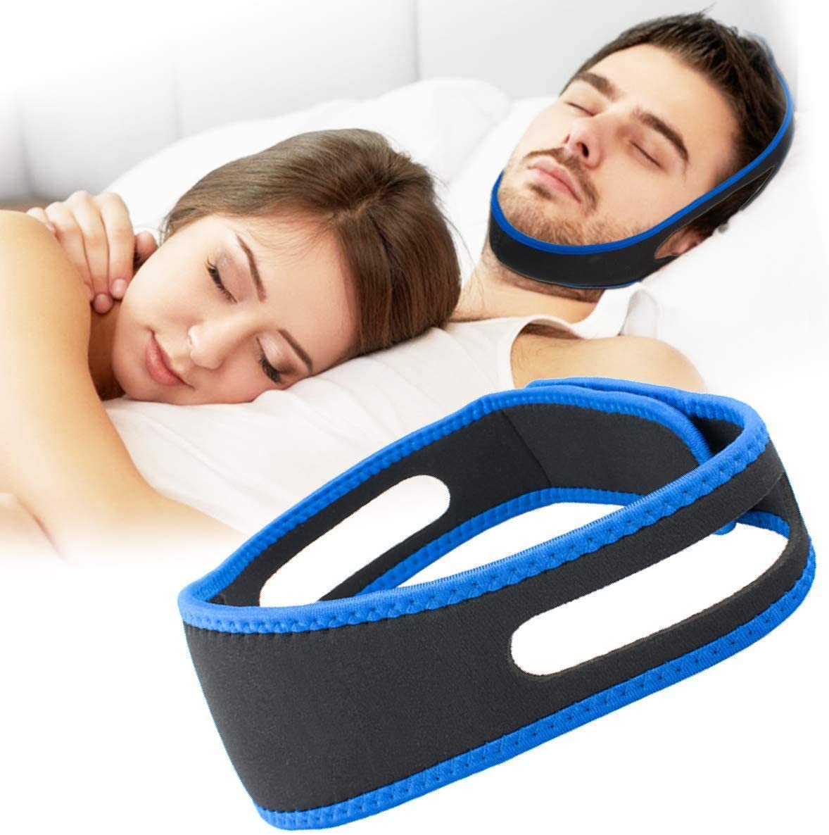 Picture of Dr Pillow DD1011 Anti-Snore Relief Face Wrap Better Sleep Night Remedies Mouthpiece Device