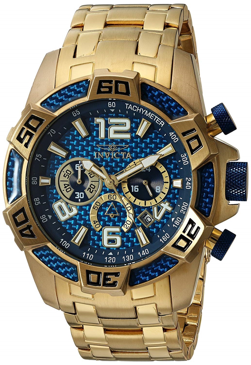 Mens 25852 Pro Diver Quartz Chronograph Blue Dial Watch -  Invicta, IN565278