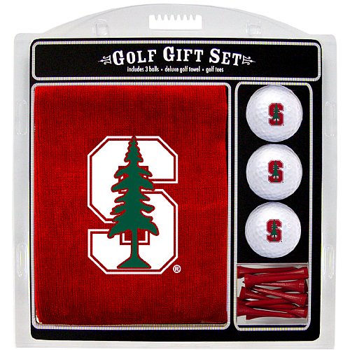 NCAA Stanford Cardinal Embroidered Golf Towel, 3 Golf Ball - Golf Tee Set