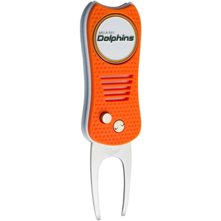 Miami Dolphins Switchblade Divot Tool With Magnetic Ball Marker
