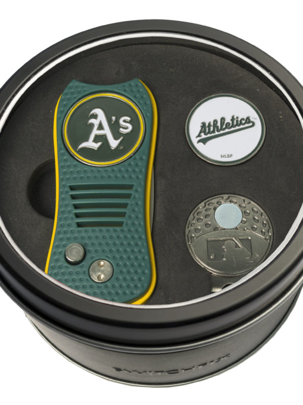 Team Golf MLB Adult-Unisex Tin Gift Set with Retractable Divot Tool, Cap Clip, and Ball Marker