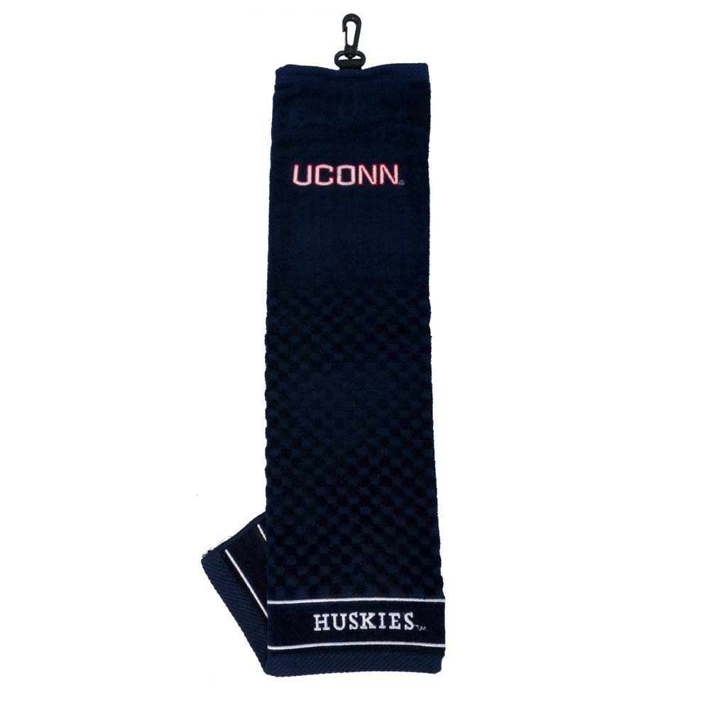 25810 Connecticut Embroidered Golf Towel for Unisex, Black - One Size