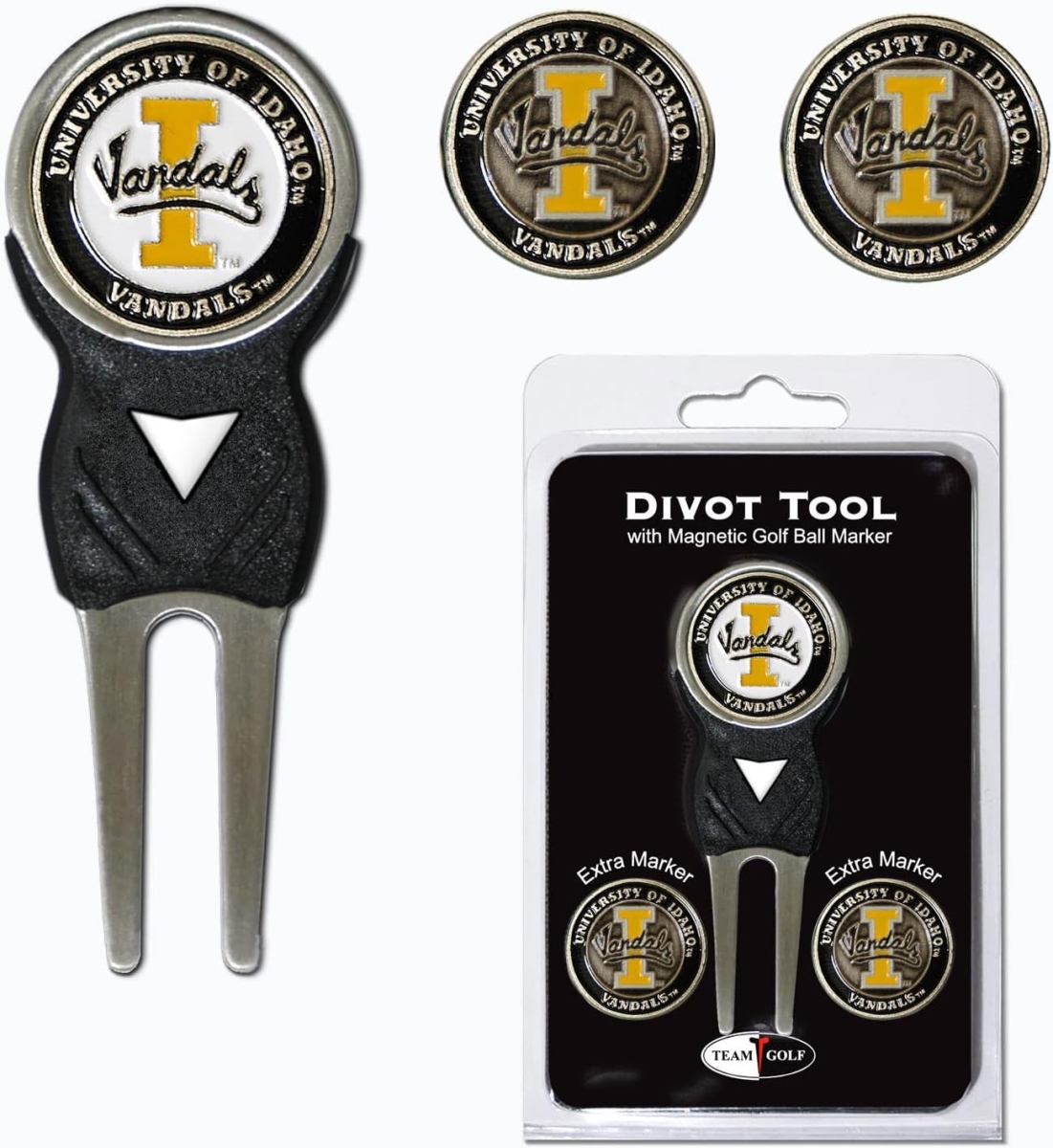 46445 Idaho Divot Tool Pack with 3 Golf Ball Markers - Multi Team Colors, One Size