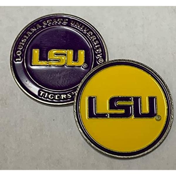 22070 NCAA   LSU Louisiana State Tigers Double Sided Golf Ball Marker