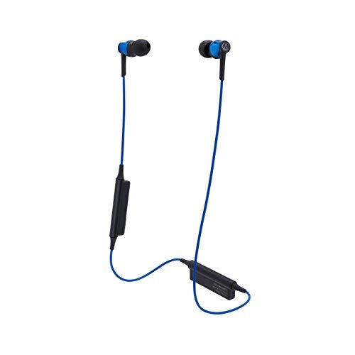 Picture of Audio-Technica AUDIO-TECHNICA-ATH-CKR35BTBL-NM Sound Reality tooth Wireless in-Ear Headphone with in-Line Microphone & Control&#44; Blue