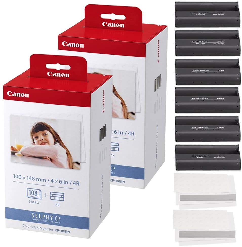 Picture of Canon CANON-KP-108IN-X2-KIT614-NFBA KP-108IN Color Ink & Paper Set