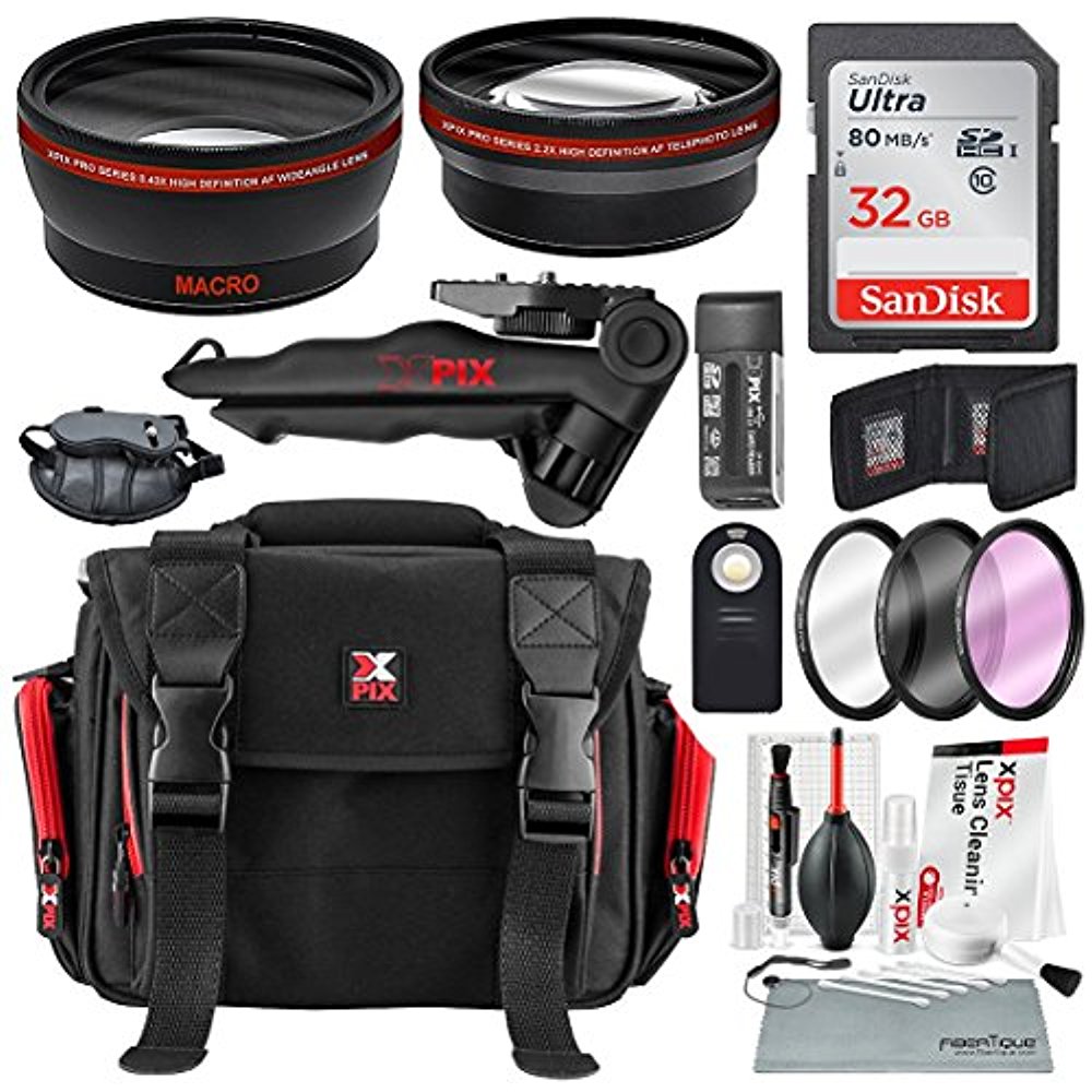 Picture of Xpix XPIX-DELUXE-ACCESSORY-KIT309-NFBA 58 mm HD 2.2x Telephoto & 0.43x Wide Angle Lens with Deluxe Photo & Travel Bag for Canon Rebel