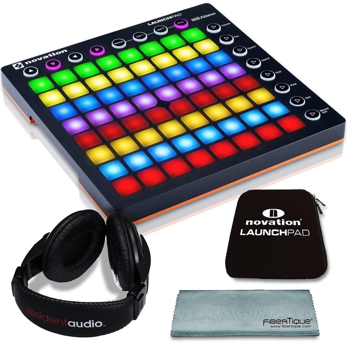 Picture of Novation NOVATION-LAUNCHPAD-KIT654-NFBA MK II Ableton Live Controller Bundle with Soft Carry Sleeve