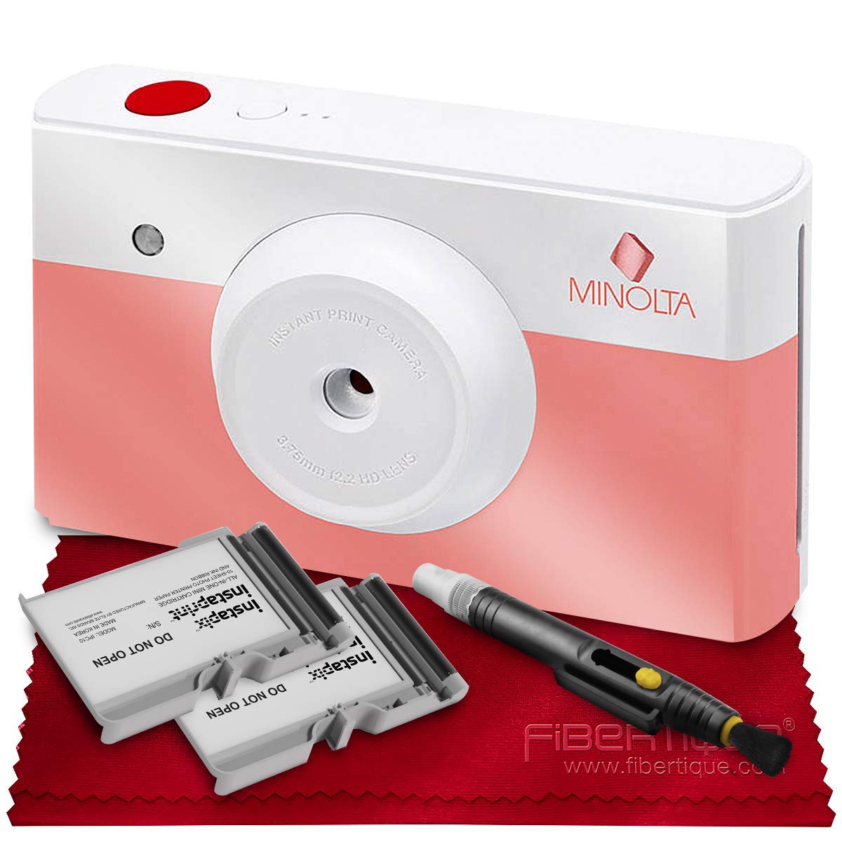 Picture of Minolta MINOLTA-MNCP10-PK-B-KIT3287-NFBA Instapix Print Digital Camera with Printer&#44; Coral Pink