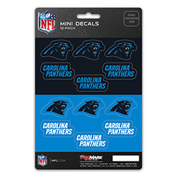 DST12NF05 5 x 7.5 in. Carolina Panthers Mini Decal - Pack of 12