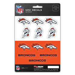 Denver Broncos Mini Decal - Pack of 12
