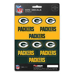 DST12NF12 5 x 7.5 in. Green Bay Packers Mini Decal - Pack of 12