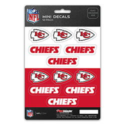 Kansas City Chiefs Mini Decal - Pack of 12