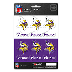 DST12NF17 5 x 7.5 in. Minnesota Vikings Mini Decal - Pack of 12